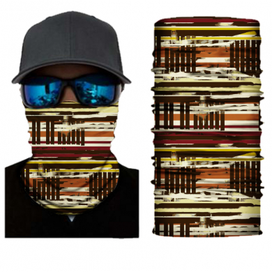 Бандана труба (бафф) "Коричневые полосы"