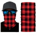 Бандана труба (бафф) черно-красная "Клетка"