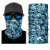Бандана труба (бафф) голубая "Тропики"