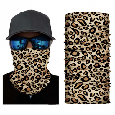 Бандана труба (бафф) коричневая "Леопард"