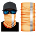 Бандана труба (бафф) со светоотражающей полосой, цвет оранжевый неон