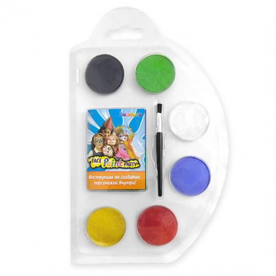 Набор грима для лица и тела "Аквагрим. Универсальный" (6 цветов)