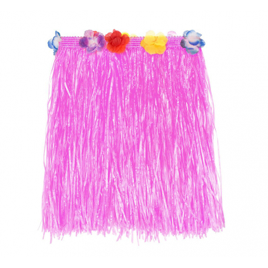 Юбка гавайская 40 см розовая