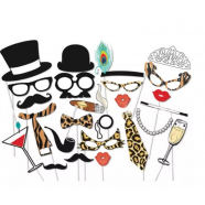 Набор для фотосессии джентльменский "Ретро-вечеринка" гангстеры, фотобутафория 25 предметов