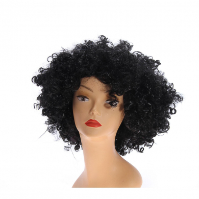 Карнавальный парик черный "Афро" объемный кудрявый