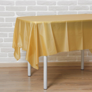 Скатерть одноразовая 137x183 см "Праздничный стол", цвет золото