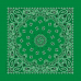 Бандана, повязка на голову, хлопковая "Узор" 55 х 55 см, цвет зеленый