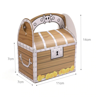 Коробка для конфет маленькая пиратская "Сундук пирата" 11x7x14 см