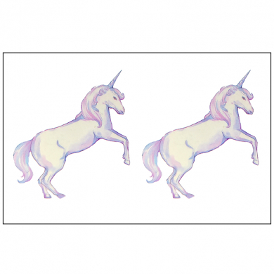 Татуировки временные переводные "Два единорога" тату для детей 10,5 x 6см