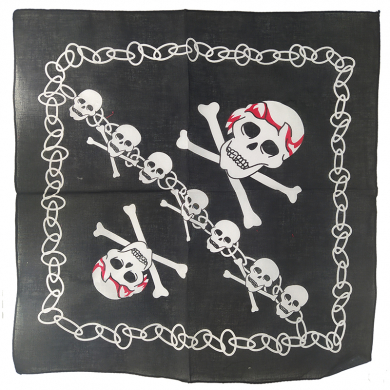 Бандана пирата,байкера, рокера"Цепь черепов" 55 х 55 см