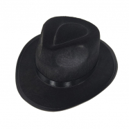 Гангстерская Шляпа фетр черная "Гангстер мафиози" 31x28x11см