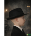 Гангстерская Шляпа фетр черная федора "Гангстер мафиози" 31x28x11см