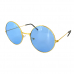 Очки круглые Джона Леннона голубые синие взрослые, имиджевые, для селфи, солнцезащитные,