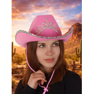 Шляпа Гламурная Ковбойская Розовая "Ковбой"