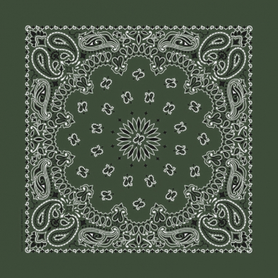 Бандана "Узор" 55 х 55 см, цвет хаки