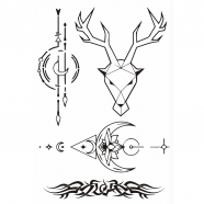 Татуировки переводные "Олень" размер 11 x 16 см