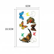 Татуировка "Бабочки", размер 6 x 10,5 см