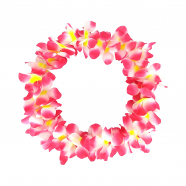 Гавайское ожерелье "Пышное", цвет желто-бело-розовый