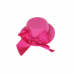 Шляпка цилиндр карнавальная с бантом на заколке, 13 см, цвет ярко-розовый, фуксия