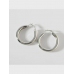 Серьги конго, серьги-кольца "Кармен", цвет серебристый