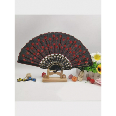 Веер "Цыганка", цвет красный, 23 см аксессуар для  танцев, для фотосессии, спектаклей,