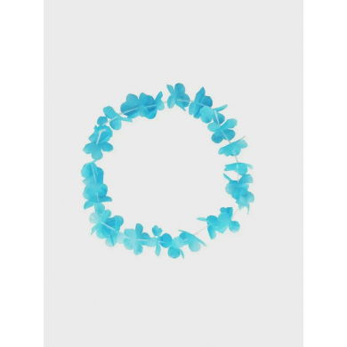 Гавайское ожерелье "Цветочки", цвет голубой