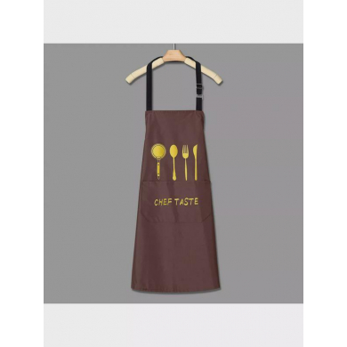 Фартук "Шеф" водонепроницаемый, маслостойкий, регулируемый, цвет коричневый