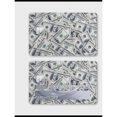 Наклейка виниловая "Доллары" для банковской карты, наклейки на телефон,ноутбук,чехол, на тетрадь, для скрапбукинга, интерьерные наклейки