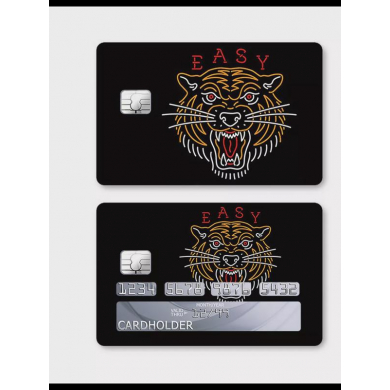 Наклейка виниловая "Тигр" для банковской карты, Наклейки на телефон,ноутбук,чехол, на тетрадь, для скрапбукинга, интерьерные наклейки