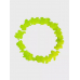 Гавайское ожерелье "Цветочки", цвет желто-зеленый неон
