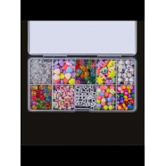 Набор "Ассорти 1" из разных бусин для создания украшений,  детский набор для творчества, набор для рукоделия, подарок на день рождения, для девочки