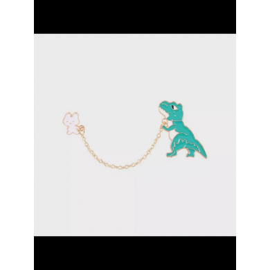 Значок брошь "Зайка и крокодил" аксессуар для украшения, подарок для мальчика, девочки