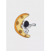 Значок брошь "Космонавт на луне" аксессуар для украшения, подарок для мальчика, девочки