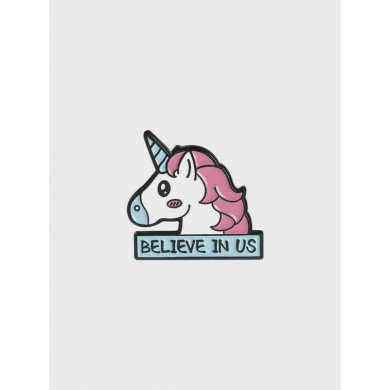 Значок брошь "Розовый единорог" аксессуар для украшения, подарок для мальчика, девочки