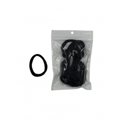 Резинка для волос, цвет черный (Набор 12 шт.)