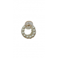 Крабик маленький  с жемчужинами зажимка для волос, 3,6 см