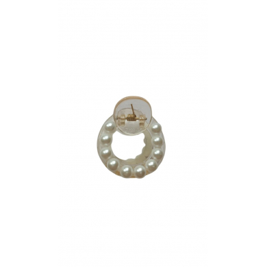 Крабик маленький  с жемчужинами зажимка для волос, 3,6 см