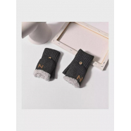 Перчатки митенки трикотажные зимние с утеплителем, цвет темно-серый