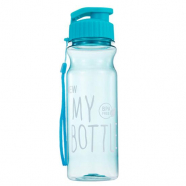 Бутылка емкость для холодной воды и напитков спортивная, 600 мл, цвет голубой