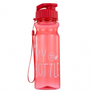 Бутылка емкость для холодной воды и напитков спортивная, 600 мл, цвет красный