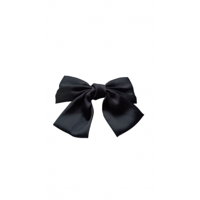 Заколка бант большая для волос, 20x14 см, цвет черный