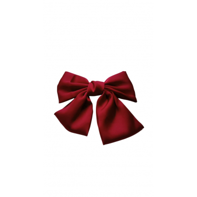 Заколка бант большая для волос, 20x14 см, цвет бордовый