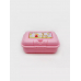 Ланчбокс "Девочка и ослик" для детей с двумя отделениями, объем 750 мл, размер 17,8x13x7 см, цвет розовый