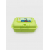 Ланчбокс "Тракторист и поросенок" для детей с двумя отделениями, объем 750 мл, размер 17,8x13x7 см, цвет зеленый