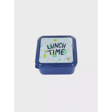 Ланчбокс "Время перекусить" для детей, объем 500 мл, размер 12х12х5,5 см, цвет голубой