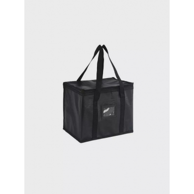 Термосумка для еды и напитков, объем 19-20 л, размер 35x23x26 см, цвет черный