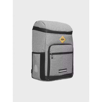 Терморюкзак термосумка для еды и напитков, подходит для транспортировки жидкостей, объем 18 л, размер 38x25x18 см, цвет серый