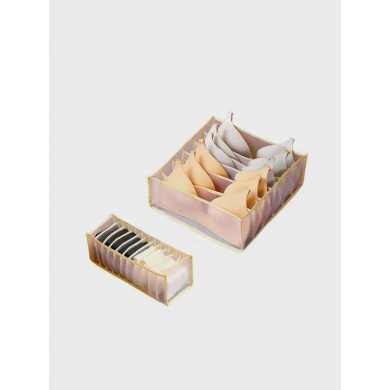 Органайзер набор 2 шт для хранения белья, кофр 11 отделений и кофр 6 отделений, 32х32х12, и 32х12х12