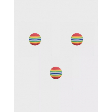 Мяч "Радужный" для кошки, собаки, домашнего питомца, набор 3 шт