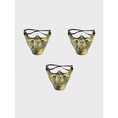 Маска пиратская "Череп пирата" полумаска, набор 3 шт